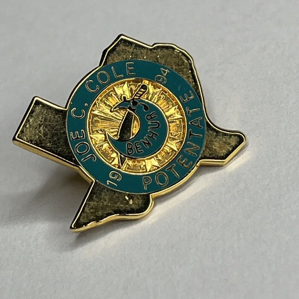 Joe C. Cole 1994 Potentate Ben Hur Lapel Pin Texas - Picture 4 of 5